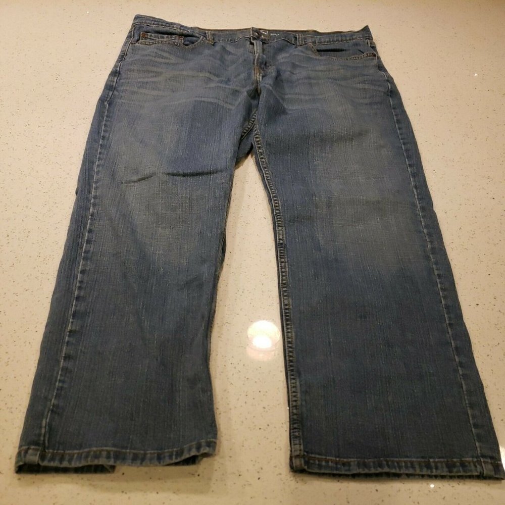 Levi Strauss Co Men's Straight Blue Jeans Medium Wash Relaxed Fit Size 40 x 30